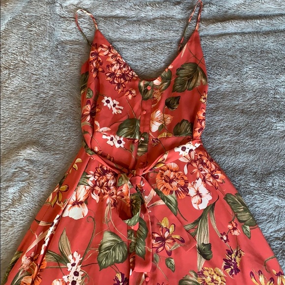 DONATING, LAST CHANCE LULU’s Dusty Rose Floral Print Skater Dress - Picture 4 of 11